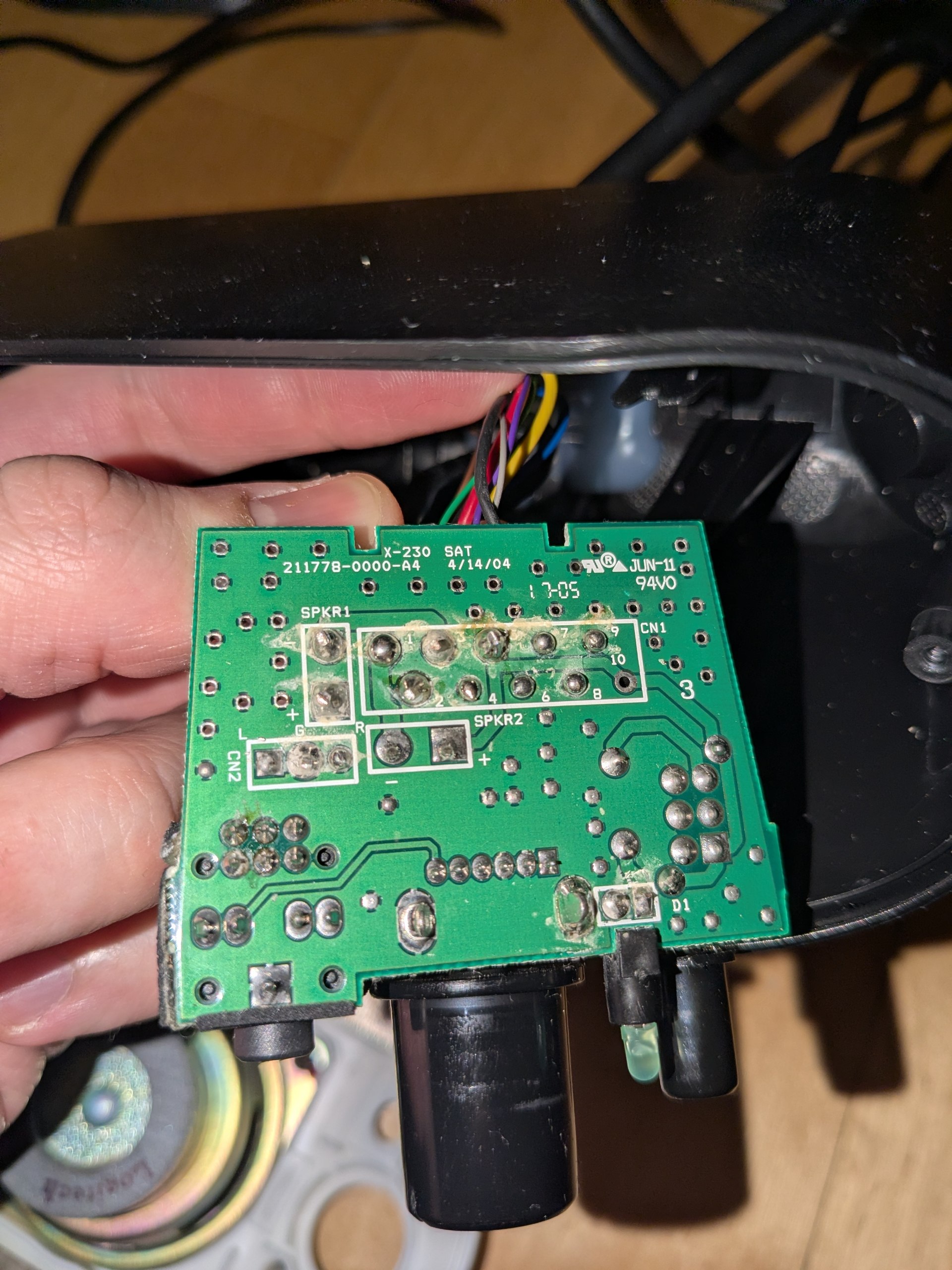 x-230 sisäelimet juotospuoli, hapettunut